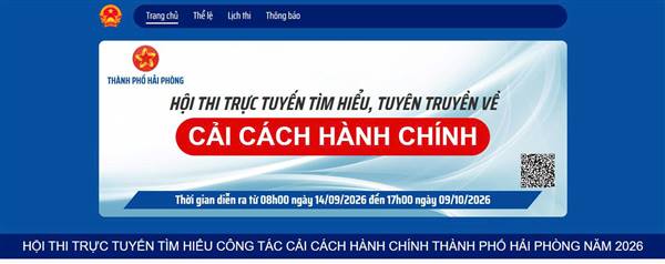 Hải Phòng phát động Hội thi trực tuyến tìm hiểu cải cách hành chính năm 2026 