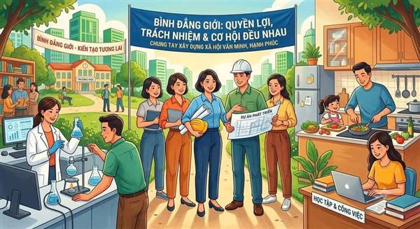 BÌNH ĐẲNG GIỚI: NÂNG CAO VỊ THẾ PHỤ NỮ, CHIA SẺ TRÁCH NHIỆM TRONG CỘNG ĐỒNG
