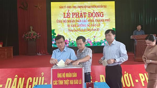 Phường Nguyễn Trãi phát động quyên góp ủng hộ nhân dân khắc phục thiệt hại do bão lũ.