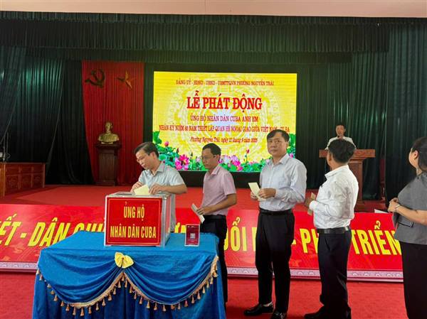 PHƯỜNG NGUYỄN TRÃI PHÁT ĐỘNG CÁC TỔ CHỨC VÀ NHÂN DÂN TRÊN ĐỊA BÀN ỦNG HỘ NHÂN DÂN CUBA.