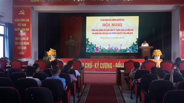 UBND PHƯỜNG NGUYỄN TRÃI TỔ CHỨC HỘI NGHỊ TRIỂN KHAI KHÁM SỨC KHỎE ĐỊNH KỲ, KHÁM SÀNG LỌC MIỄN PHÍ CHO NHÂN DÂN NĂM 2026