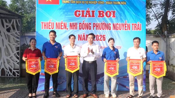 PHƯỜNG NGUYỄN TRÃI TỔ CHỨC THÀNH CÔNG GIẢI BƠI THANH THIẾU NIÊN, NHI ĐỒNG NĂM 2026
