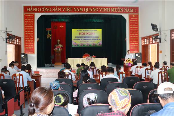Đồng chí Bí thư Đảng uỷ, Chủ tịch HĐND phường Nhị Chiểu đối thoại với cán bộ, đảng viên và nhân dân trên địa bàn phường năm 2025