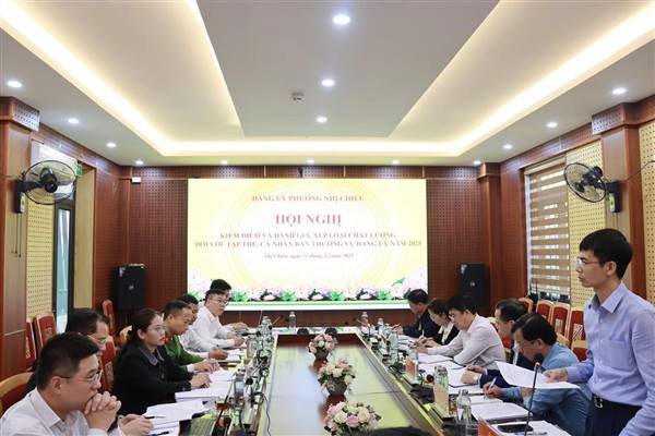  Đảng ủy phường Nhị Chiểu tổ chức kiểm điểm tập thể và cá nhân Ban Thường vụ Đảng ủy năm 2025