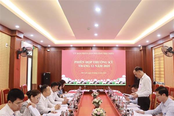  UBND phường Nhị Chiểu họp phiên thường kỳ tháng 12