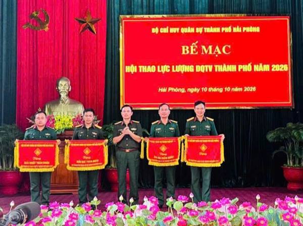 Phường Nhị Chiểu xếp thứ ba toàn đoàn Hội thao dân quân tự vệ Hải Phòng