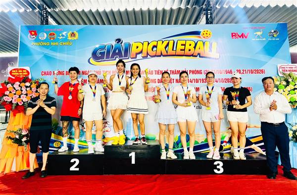 Phường Nhị Chiểu sôi nổi Giải Pickleball chào mừng các ngày lễ lớn
