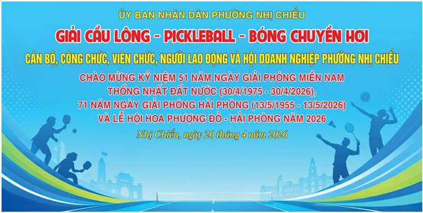 Phường Nhị Chiểu chuẩn bị khai mạc giải Dân vũ thể thao, Pickleball, Cầu lông, Bóng chuyền hơi năm 2026