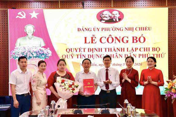 Phường Nhị Chiểu thành lập Chi bộ Quỹ Tín dụng nhân dân Phú Thứ