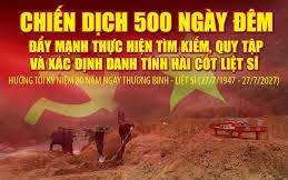 Chiến dịch 500 ngày đêm đẩy mạnh thực hiện tìm kiếm, quy tập và xác định danh tính hài cốt liệt sĩ