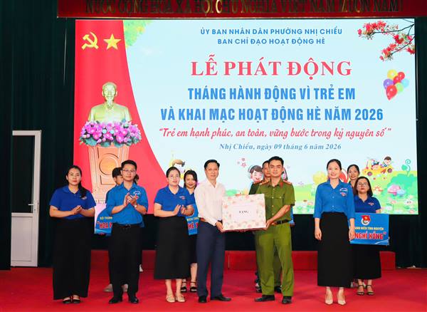 Phường Nhị Chiểu phát động Tháng hành động vì trẻ em và khai mạc hoạt động hè năm 2026