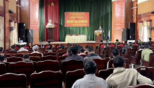 CÔNG AN XÃ NINH GIANG LẮNG NGHE Ý KIẾN CỦA NHÂN DÂN