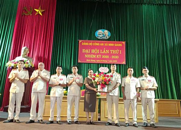 ĐẠI HỘI ĐẢNG BỘ CÔNG AN XÃ NINH GIANG LẦN THỨ NHẤT, NHIỆM KỲ 2025 - 2030