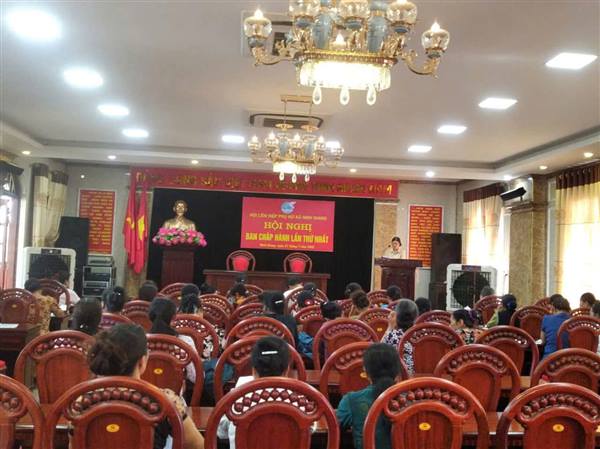 HỘI LHPN XÃ NINH GIANG XÂY DỰNG KẾ HOẠCH TUYÊN TRUYỀN ĐẠI HỘI ĐẢNG BỘ CÁC CẤP VÀ ĐẠI HỘI ĐẠI BIỂU TOÀN QUỐC LẦN THỨ XIV CỦA ĐẢNG. 