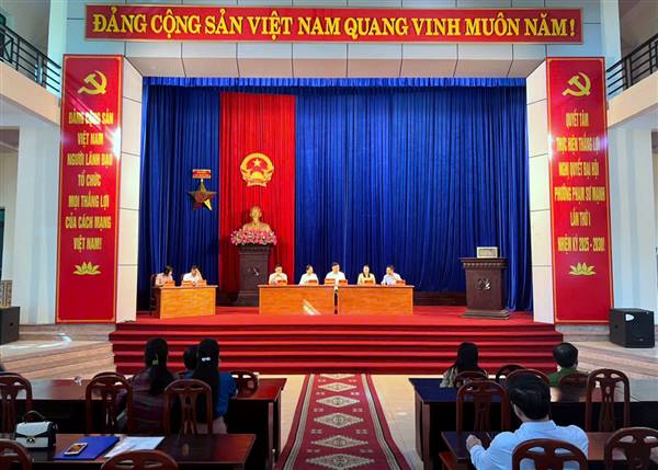 Phường Phạm Sư Mạnh tổng duyệt chương trình Đại hội Đại biểu Đảng bộ phường lần thứ I, nhiệm kỳ 2025 - 2030