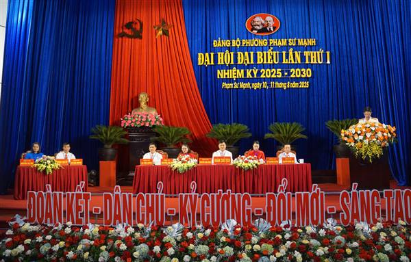 Phiên trù bị Đại hội đại biểu Đảng bộ phường Phạm Sư Mạnh lần thứ I thành công tốt đẹp