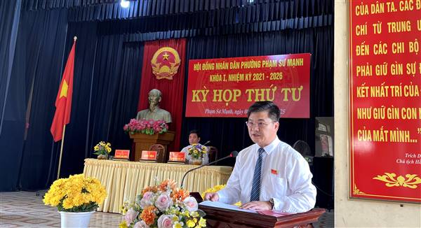 HĐND phường Phạm Sư Mạnh tổ chức Kỳ họp thứ 4, nhiệm kỳ 2021-2026