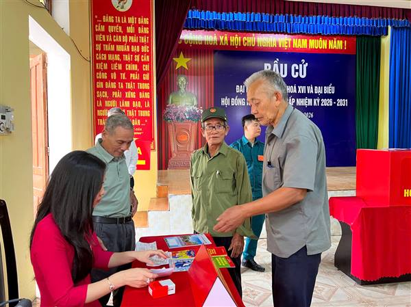 Cập nhật thông tin bầu cử trên địa bàn phường Phạm Sư Mạnh