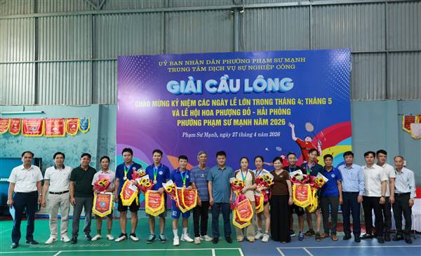 Phường Phạm Sư Mạnh tổ chức các Giải thể thao chào mừng các ngày Lễ lớn trong tháng 4, tháng 5 và Lễ hội Hoa Phượng Đỏ - Hải Phòng năm 2026