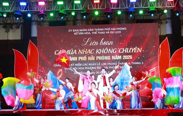Đội văn nghệ phường Phạm Sư Mạnh đạt giải B tại Liên hoan ca múa nhạc không chuyên thành phố Hải Phòng năm 2026