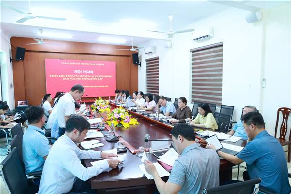 Phường Phạm Sư Mạnh tổ chức hội nghị triển khai sắp xếp các cơ sở giáo dục công lập 