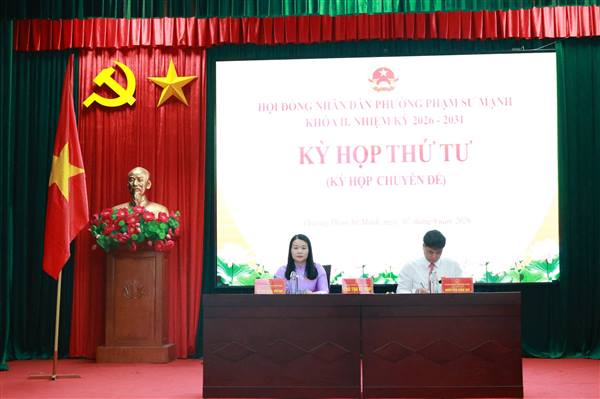 Hội đồng nhân dân phường Phạm Sư Mạnh tổ chức kỳ họp thứ Tư (kỳ họp chuyên đề) khóa II, nhiệm kỳ 2026-2031