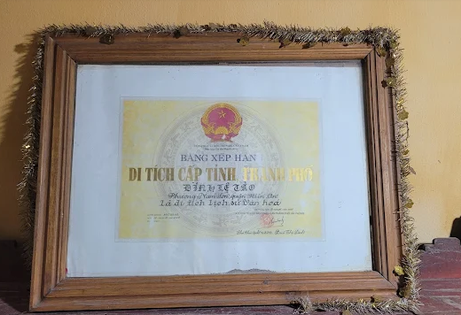 ĐÌNH LỆ TẢO Di tích Lịch sử Văn hóa cấp thành phố