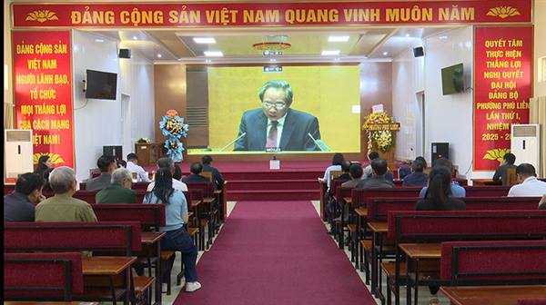 Phường Phù Liễn tham dự hội nghị toàn quốc quán triệt Chỉ thị của Bộ Chính trị, triển khai công tác bầu cử đại biểu Quốc hội khóa XVI và đại biểu HĐND các cấp nhiệm kỳ 2026 - 2031