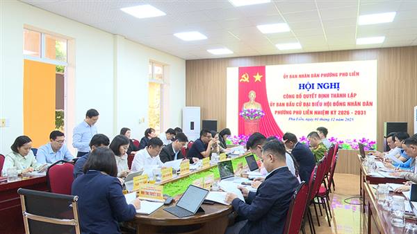 Công bố Quyết định thành lập Uỷ ban bầu cử đại biểu HĐND phường Phù Liễn nhiệm kỳ 2026 – 2031 và triển khai một số nội dung về công tác bầu cử