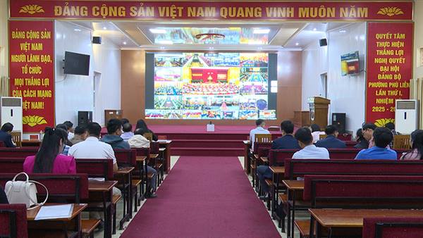 Phường Phù Liễn tham dự hội nghị trực tuyến toàn quốc tổng kết công tác phòng chống tham nhũng, lãng phí, tiêu cực nhiệm kỳ đại hội XIII của Đảng