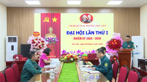 Đại hội chi bộ Quân sự phường lần thứ nhất, nhiệm kỳ 2025 – 2030

