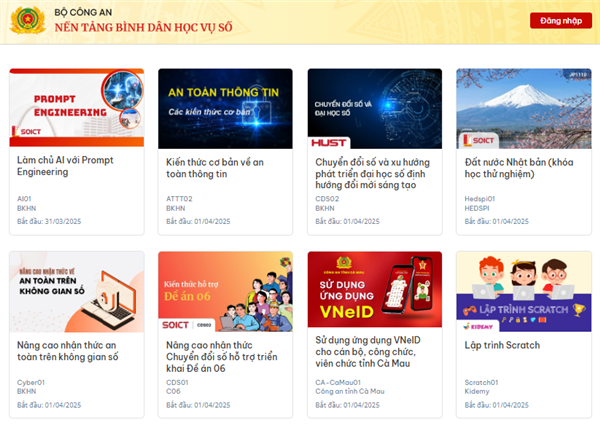 Hướng dẫn học tập trên nền tảng Bình dân học vụ số 