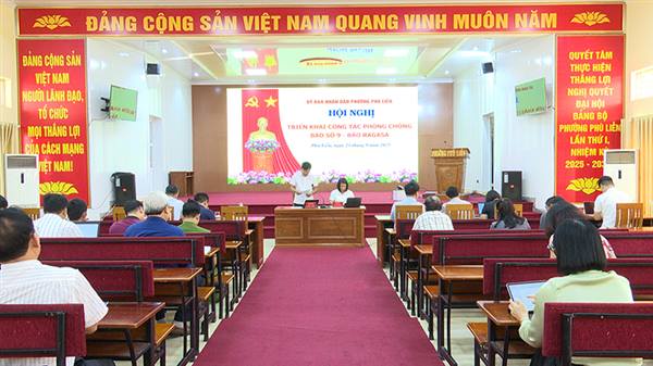 Uỷ ban nhân dân phường triển khai công tác phòng chống bão số 9 – bão RAGASA