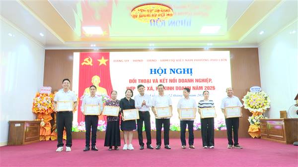 Đảng ủy, UBND phường tổ chức Hội nghị đối thoại và kết nối doanh nghiệp, hợp tác xã, hộ kinh doanh năm 2026