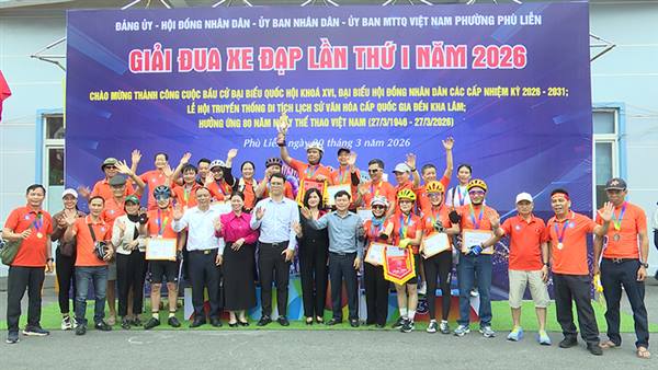 Gần 200 vận động viên tham gia giải đua xe đạp phường Phù Liễn lần thứ I chào mừng thành công cuộc bầu cử đại biểu Quốc hội khoá XVI và đại biểu HĐND các cấp nhiệm kỳ 2026 – 2031, Lễ hội truyền thống Di tích lịch sử Văn hóa cấp Quốc gia Đền Kha Lâm, Hưởng ứng 80 năm Ngày thể thao Việt Nam