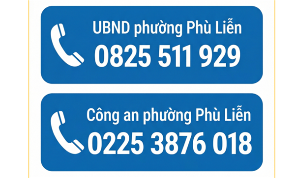 UBND phường Phù Liễn công khai Tổng đài điện thoại tiếp nhận thông tin, phản ánh và hỗ trợ liên quan đến công tác phòng, chống bạo lực gia đình trên địa bàn