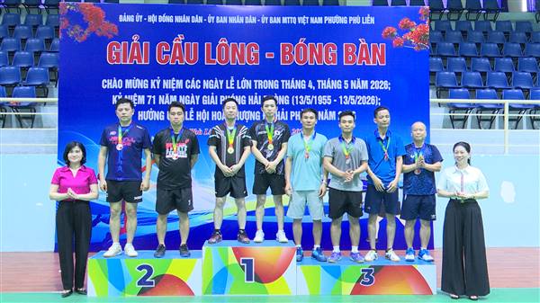 Các tay vợt câu lạc bộ Nhà thi đấu và Trung tâm Phù Liễn chiếm ưu thế tại Giải Cầu lông - Bóng bàn phường Phù Liễn chào mừng kỷ niệm các ngày lễ lớn trong tháng 4, tháng 5
