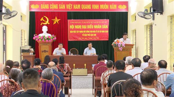 Đại biểu Nhân dân tổ dân phố Cận Sơn bàn giải pháp nâng cao chất lượng xây dựng đời sống văn hóa ở cơ sở năm 2026