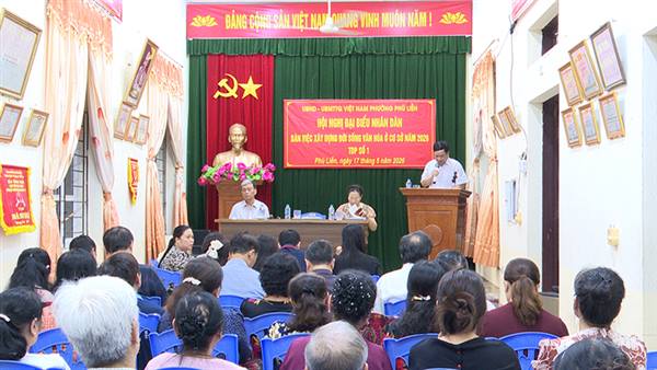 Đại biểu Nhân dân tổ dân phố số 1 kiến nghị nhiều giải pháp liên quan đến vệ sinh môi trường, trật tự đô thị để nâng cao chất lượng xây dựng đời sống văn hóa ở cơ sở năm 2026