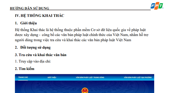 Hướng dẫn sử dụng, khai thác Cơ sở dữ liệu quốc gia về pháp luật (phiên bản mới) vbpl.vn