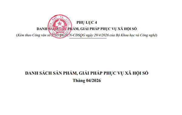 Danh mục các sản phẩm, giải pháp phục vụ chính phủ số, kinh tế số, xã hội số