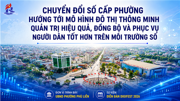 Chuyển đổi số cấp phường tại Phù Liễn - hướng tới mô hình đô thị thông minh - quản trị hiệu quả, đồng bộ và phục vụ người dân tốt hơn trên môi trường số