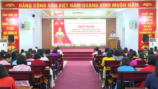 Phường Phù Liễn công bố quyết định thành lập trường học, tổ chức Đảng và công tác cán bộ các trường mầm non, Tiểu học, Trung học cơ sở công lập sau sắp xếp