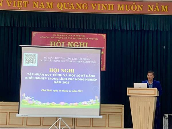 Hội nghị tập huấn quy trình và kỹ năng khởi nghiệp trong lĩnh vực nông nghiệp năm 2025.