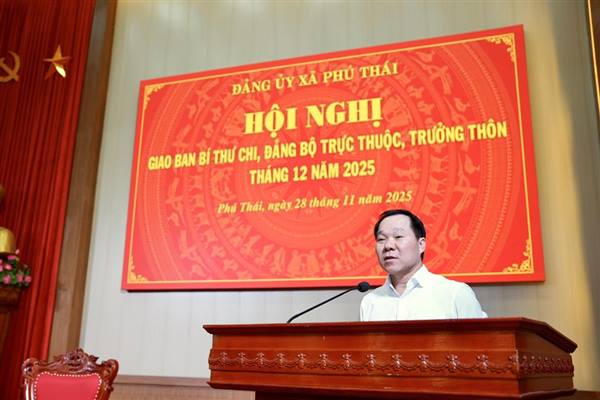 Đảng ủy xã Phú Thái tổ chức Hội nghị giao ban tháng 12 năm 2025.