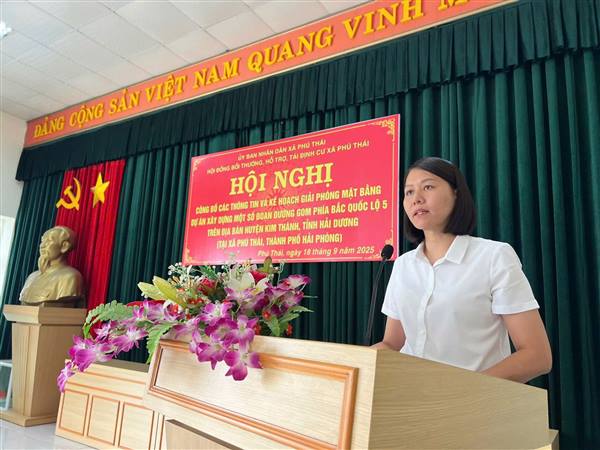 Công khai kế hoạch GPMB, dự án xây dựng một số đoạn đường gom Phía Bắc Quốc lộ 5, trên địa bàn huyện Kim Thành (cũ), tại xã Phú Thái, TP Hải Phòng