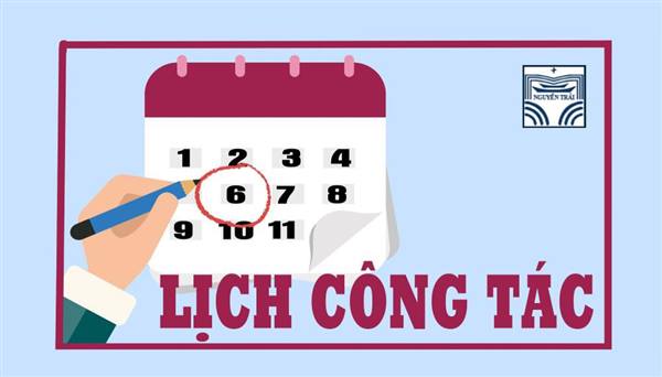 Chương trình Làm việc của Lãnh đạo UBND xã Phú Thái tuần 40 (từ ngày 29/9 đến ngày 03/10)