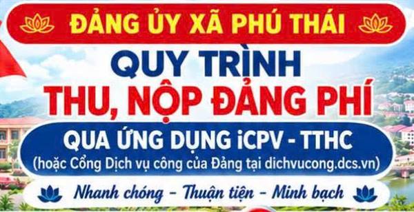 Ban Xây dựng Đảng giới thiệu quy trình, hướng dẫn thu, nộp đảng phí trực tuyến qua ứng dụng iCPV - TTHC hoặc Cổng Dịch vụ công của Đảng tại địa chỉ https://dichvucong.dcs.vn.