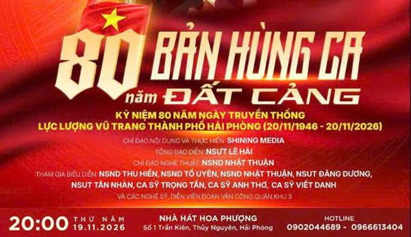 Chương trình nghệ thuật "80 năm bản hùng ca đất cảng" Kỷ niệm 80 năm Ngày truyền thống LLVT TP Hải Phòng