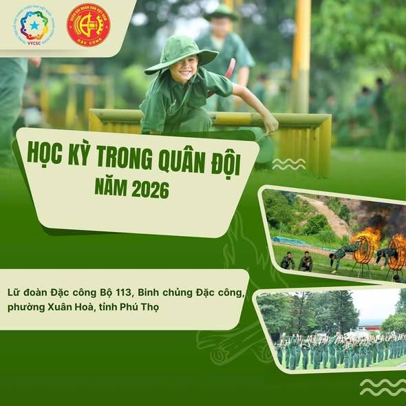 Trung ương Đoàn TNCS Hồ Chí Minh - "Học kỳ quân đội 2026 – Những bước chân Phù Đổng"